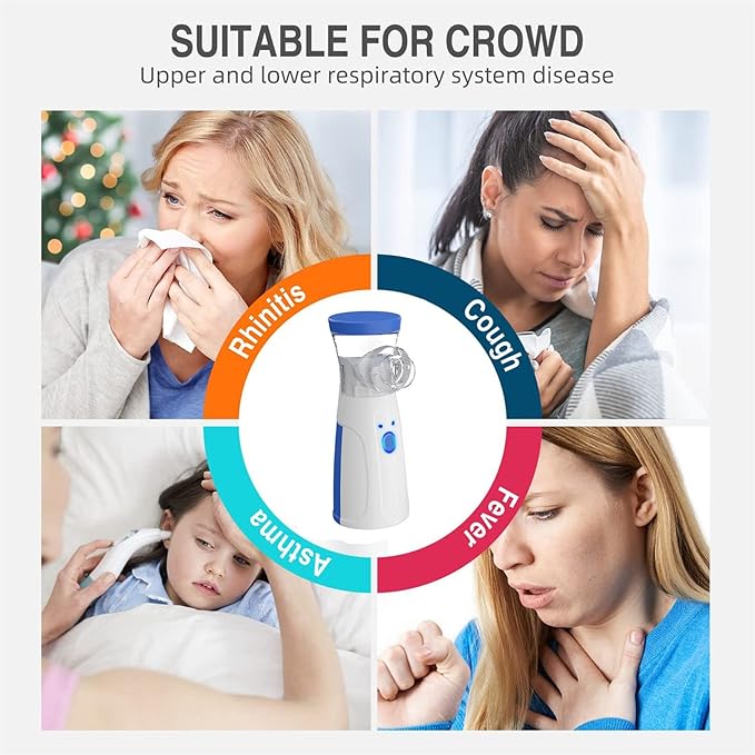 302 Portable Ultrasonic Nebulizer | Quiet & Efficient Respiratory Relief | Adult & Child-Friendly Design