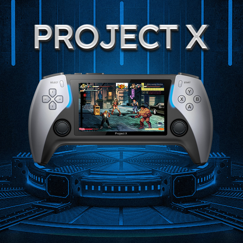 PROJECT X Handheld Arcade Game Console | PS1 HD Arcade Support | Dual-Player Mode with Wireless Controllers