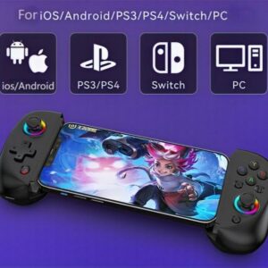 D8 Stretchable Wireless Gaming Controller | Dual Hall Triggers & Bluetooth 5.2 | PC | iOS | Android | Switch | PS4