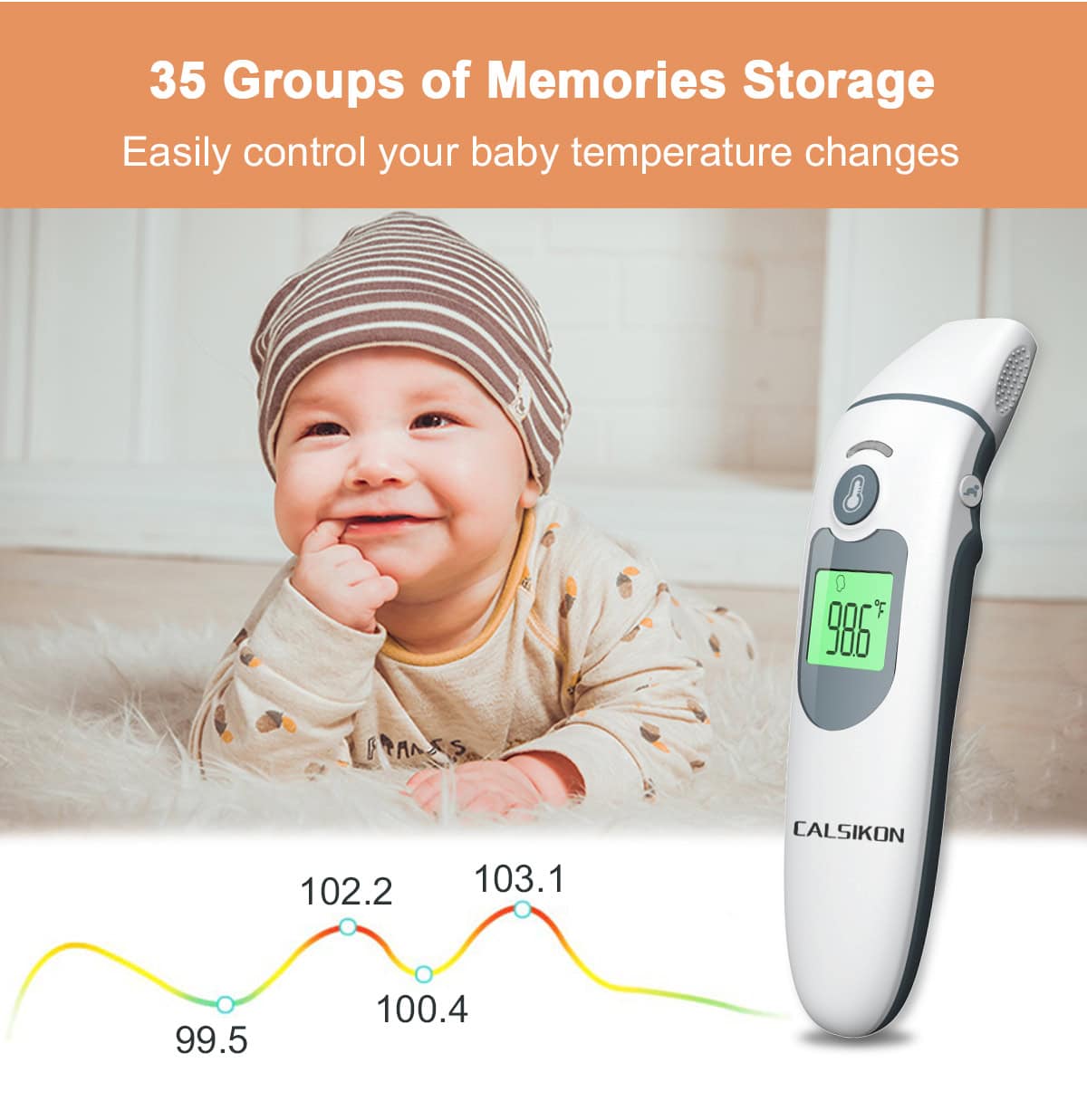 Ear Forehead Digital Infrared Thermometer - FC-IR1030