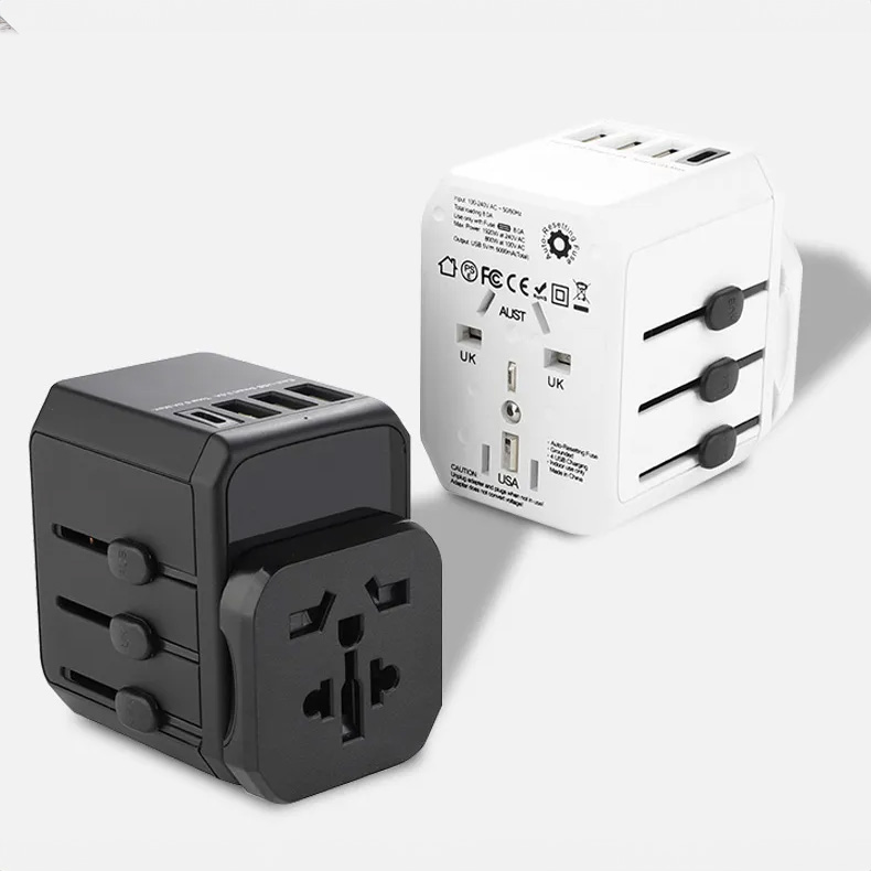 Universal Travel Adapter with Multi-Country Plug Compatibility