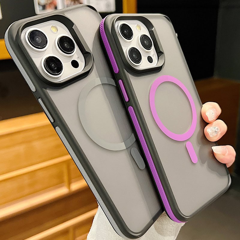 iPhone 16 Dual-Color Magnetic Shockproof Phone Case