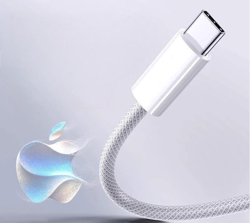 TurboCharge Apple 16 Dual Type-C Braided Fast Charging Cable - 1M and 2M | PD 60W Power | Lightning Speed