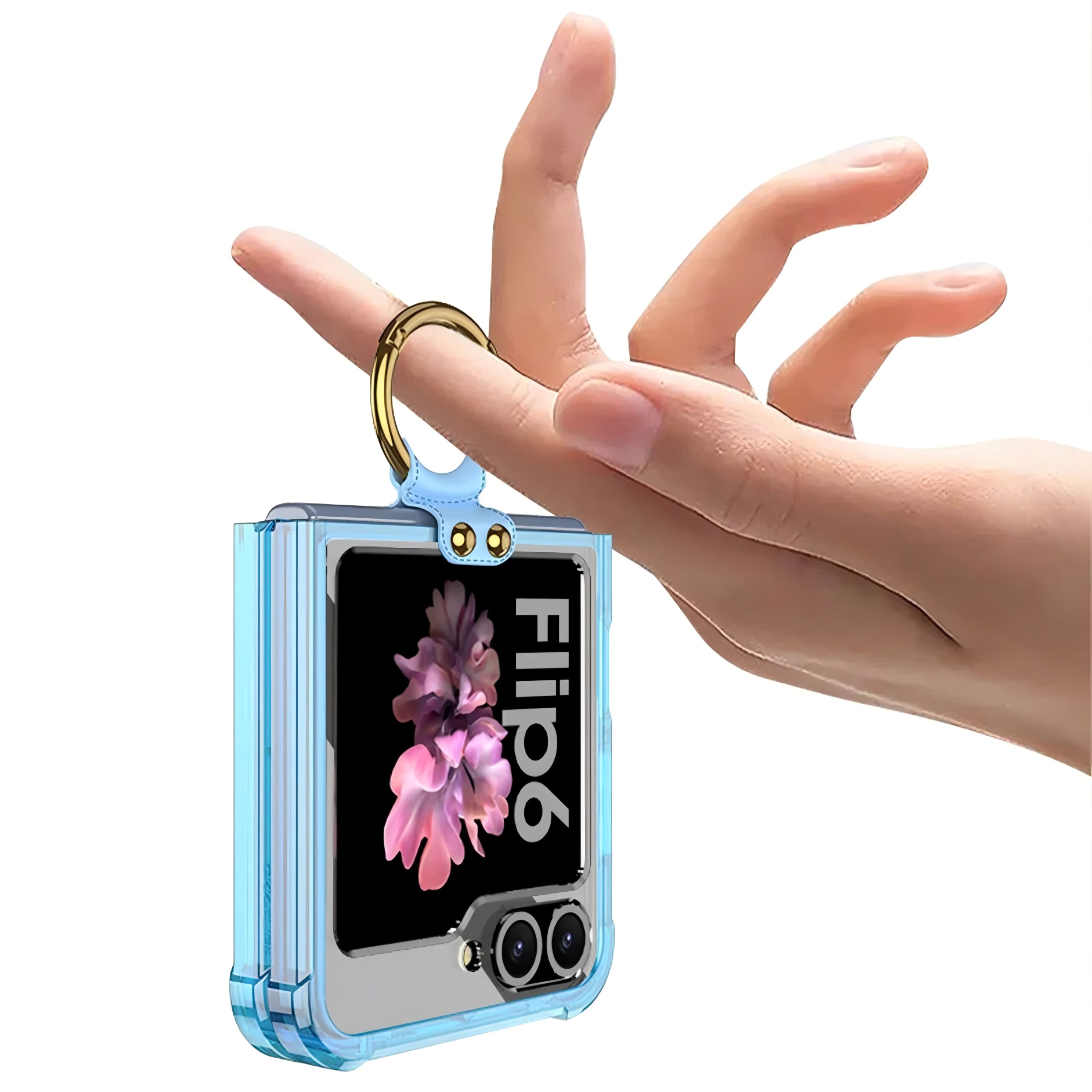 Indestructible Transparent Ring Stand Shockproof Case for Samsung Z Flip 6