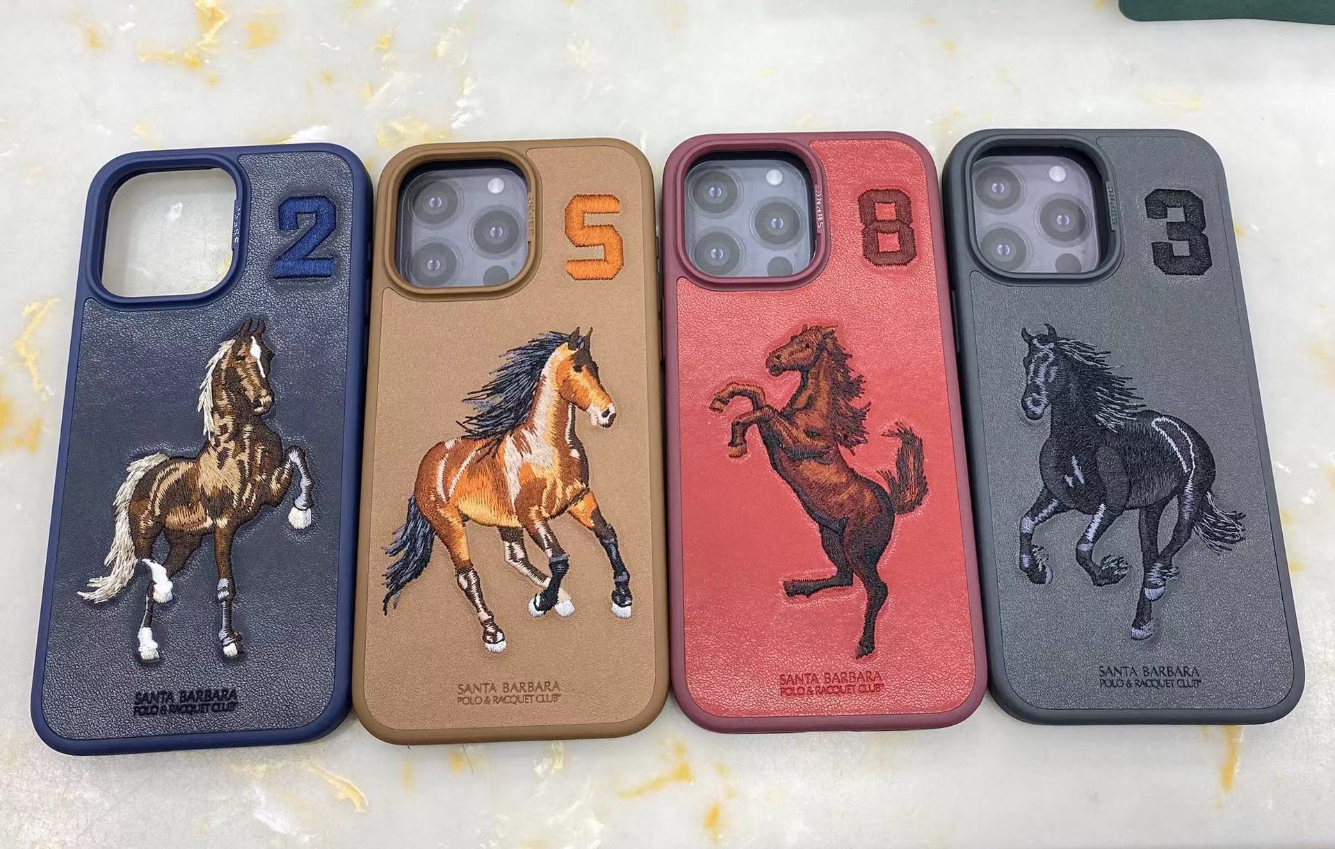 Ultimate Leather Embroidered Polo Phone Case for iPhone | Premium Protection & Style