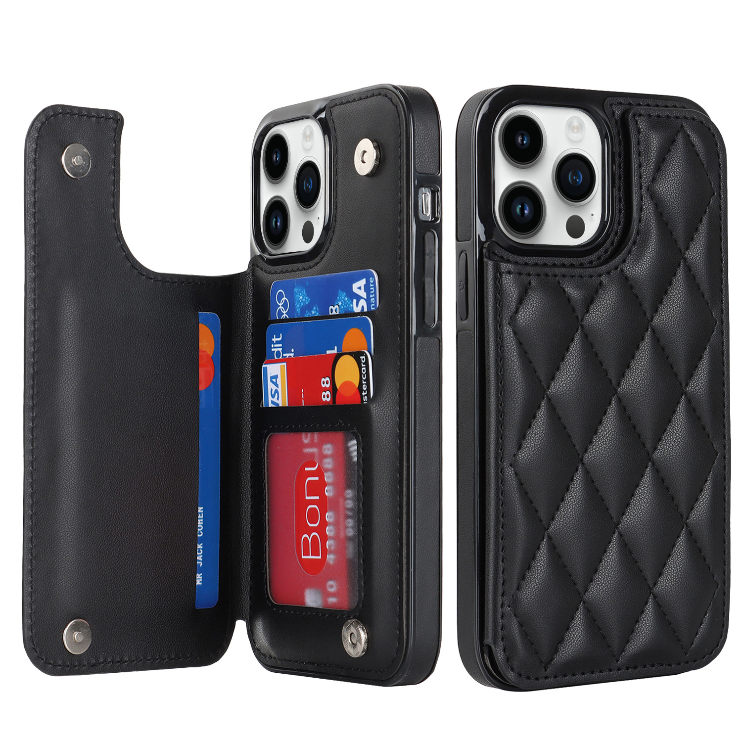 Luxury Slim Wallet Phone Case with Card Slot for iPhone & Samsung – Sleek and Practical Protection