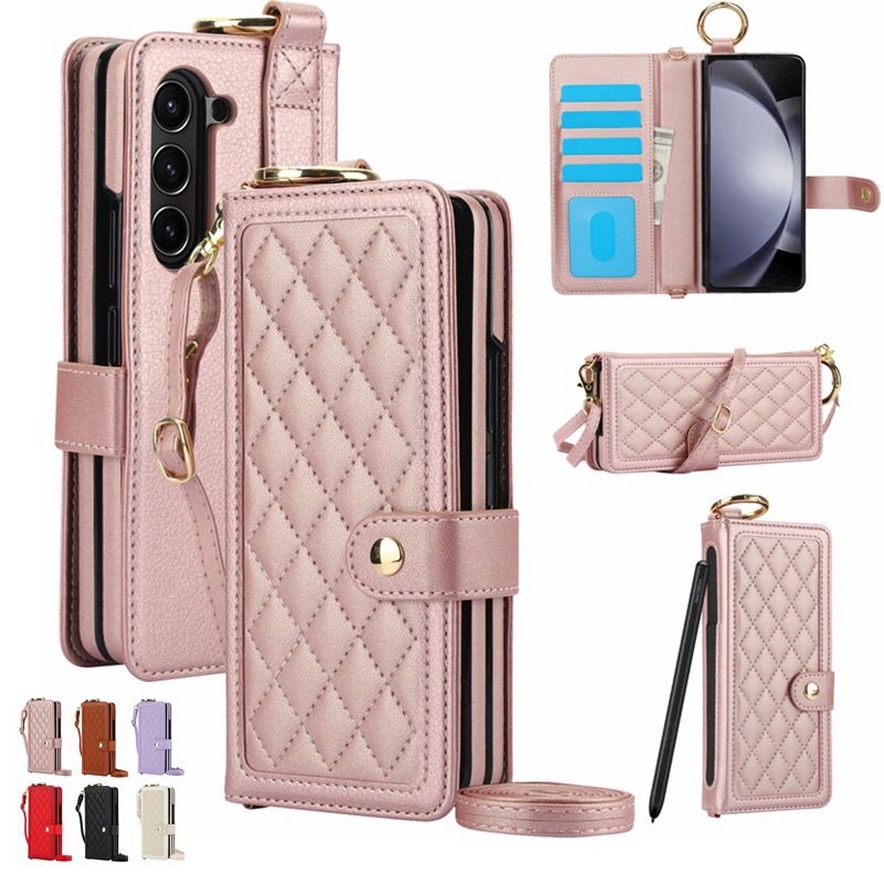 Premium Chic Foldable Case with Ring Stand | Luxurious Protection for Samsung Galaxy Z Flip & Z Fold Series