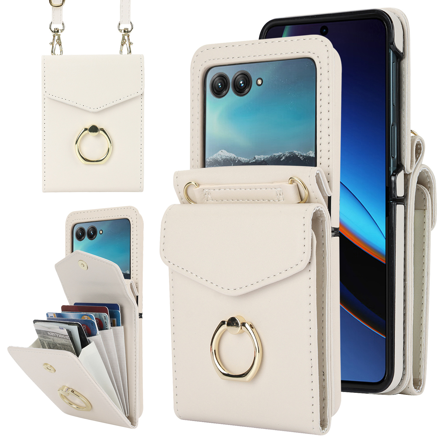 Premium Leather Rotating Magnetic Stand Case for Samsung Galaxy Z Flip3, Z Flip4 & Z Flip5 - Luxury and Convenience