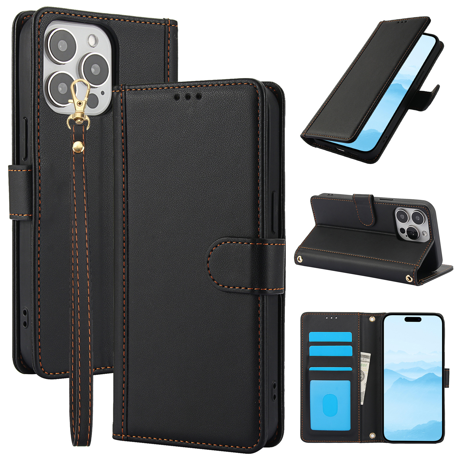 Premium Multi-Function Zipper Wallet Case – Stylish, All-in-One Protection for Samsung Galaxy and iPhone