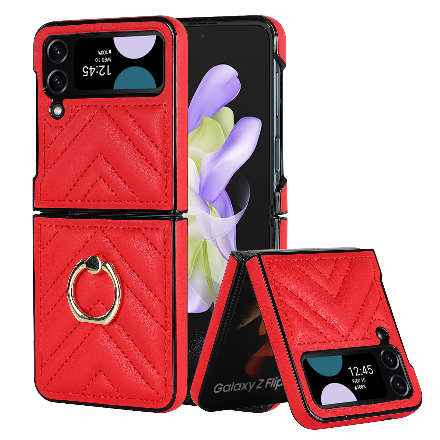 Premium Chic Foldable Case with Ring Stand for Samsung Galaxy Z Fold & Z Flip Series – Elegant Protection & Versatility