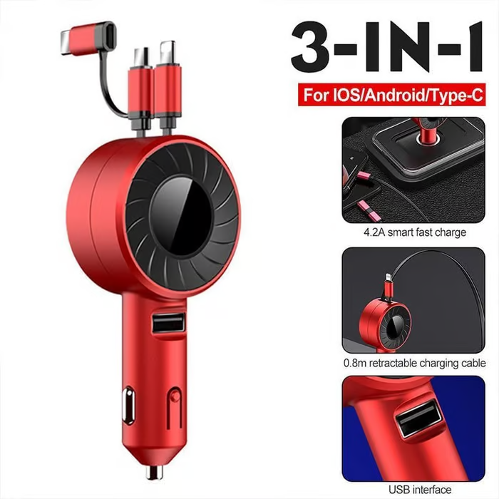 Ultimate PowerCup: High-Speed Multi-Device Car Charger with Custom Logo Option