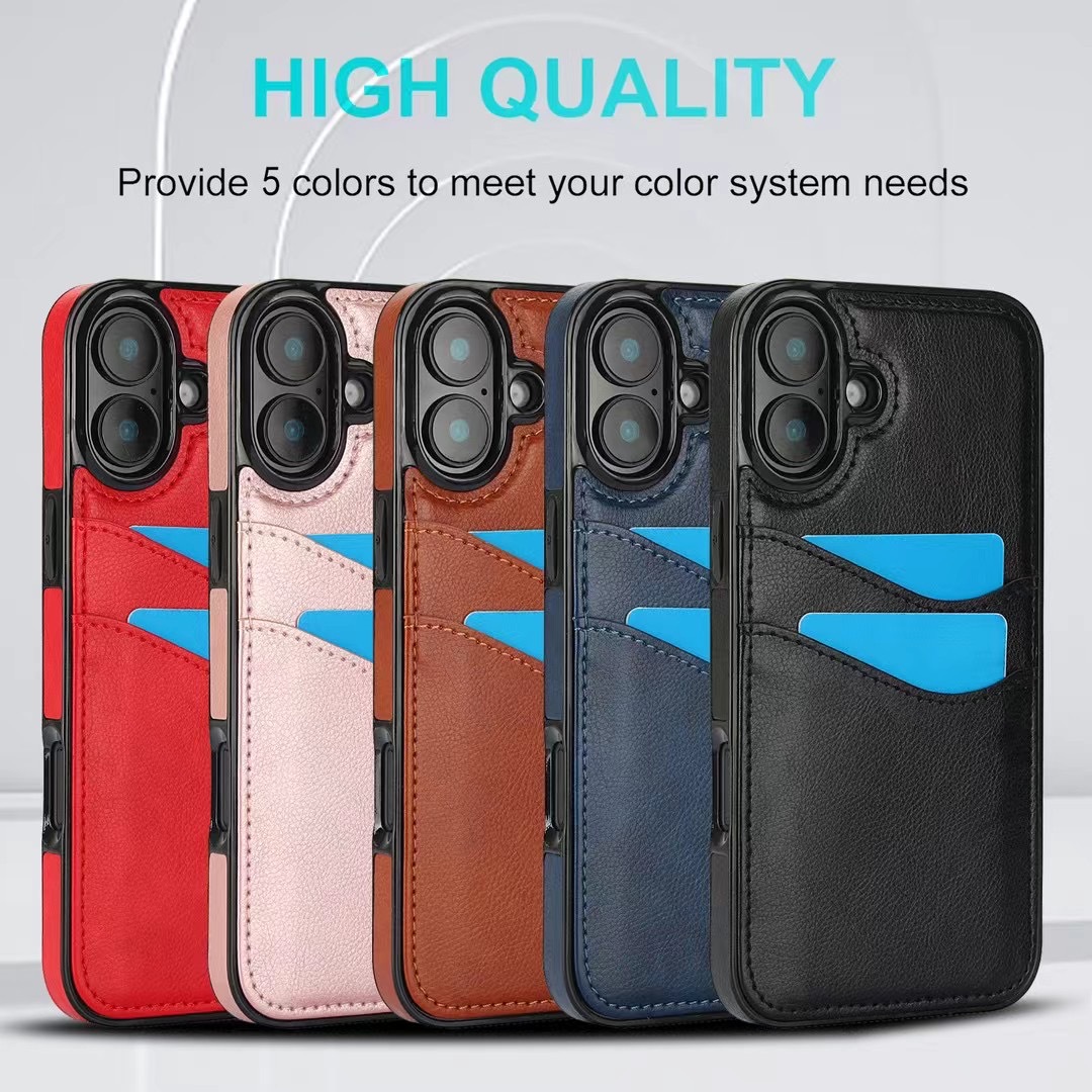 Durable Luxury Wallet Case for iPhone and Samsung | Card Holder & Shockproof Protection