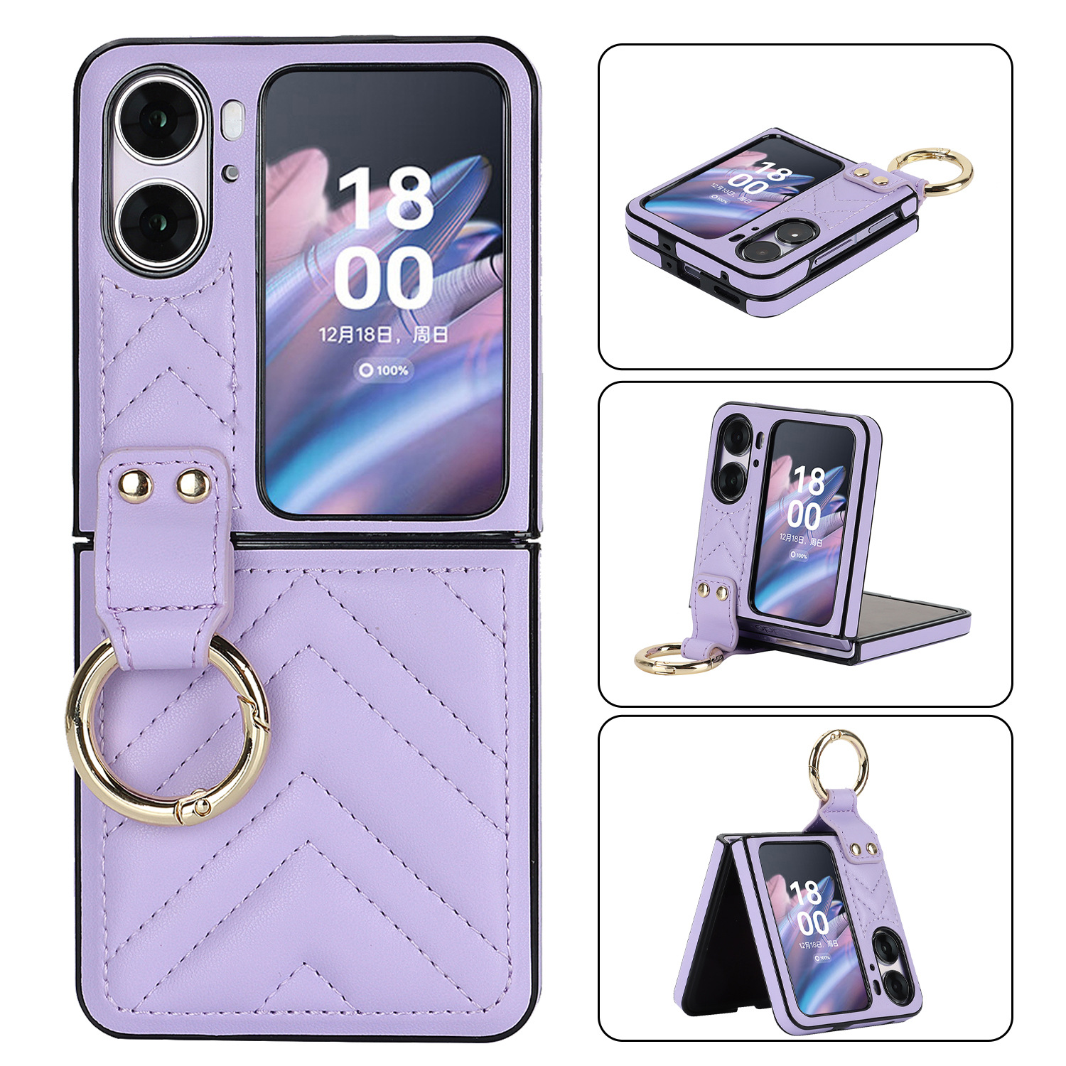 Premium Luxury Magnetic Stand Leather Case for Samsung Galaxy Z Flip 3 & 4 – Sleek Protection & Style