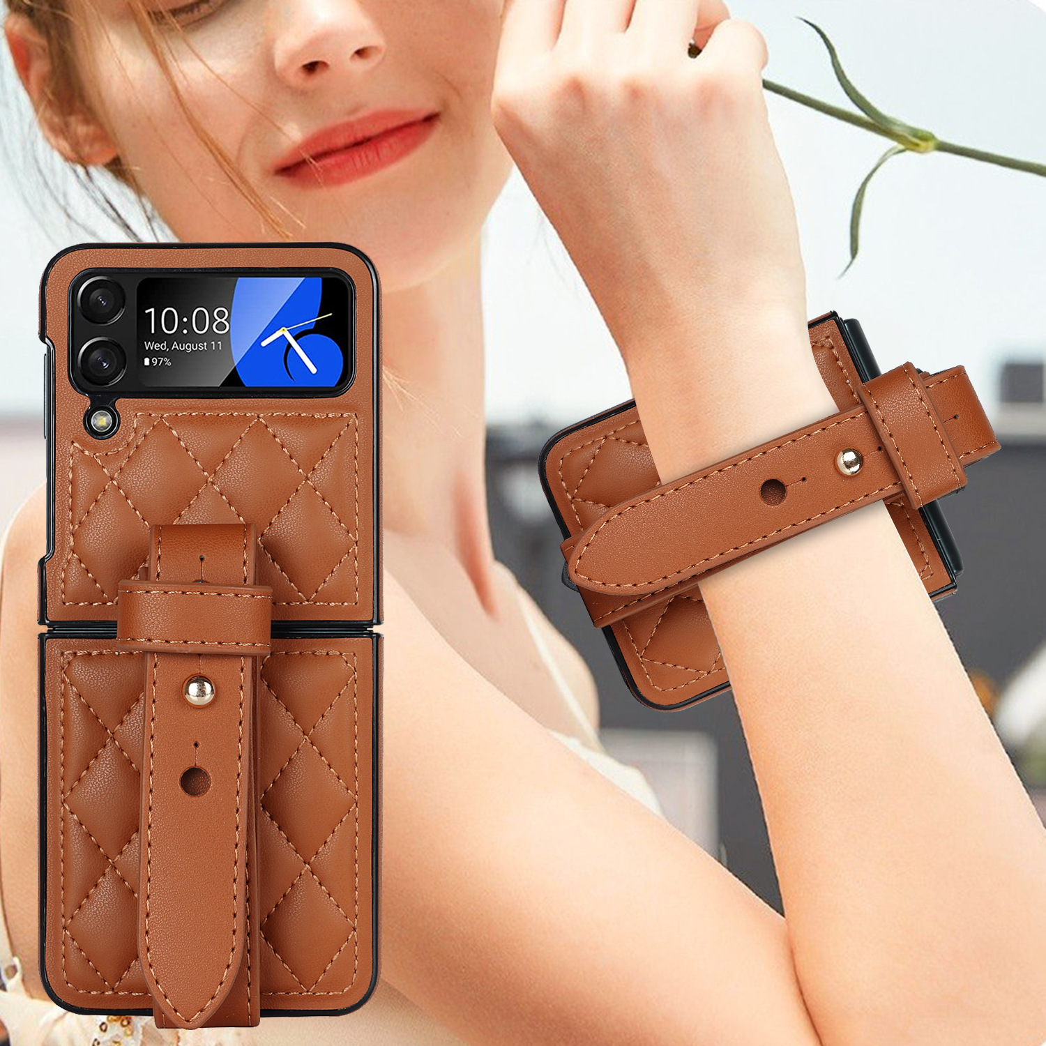 Premium Magnetic Strap Samsung Galaxy Z Flip Case - Elegant and Functional Design for Samsung Galaxy Z Flip3, Z Flip4, Z Flip5 & Z Flip6