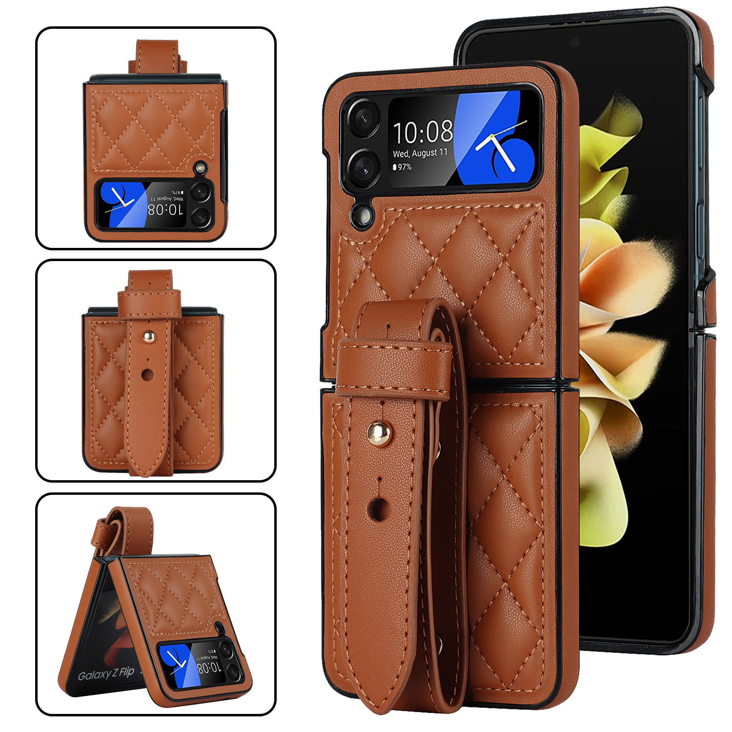 Premium Magnetic Strap Samsung Galaxy Z Flip Case - Elegant and Functional Design for Samsung Galaxy Z Flip3, Z Flip4, Z Flip5 & Z Flip6