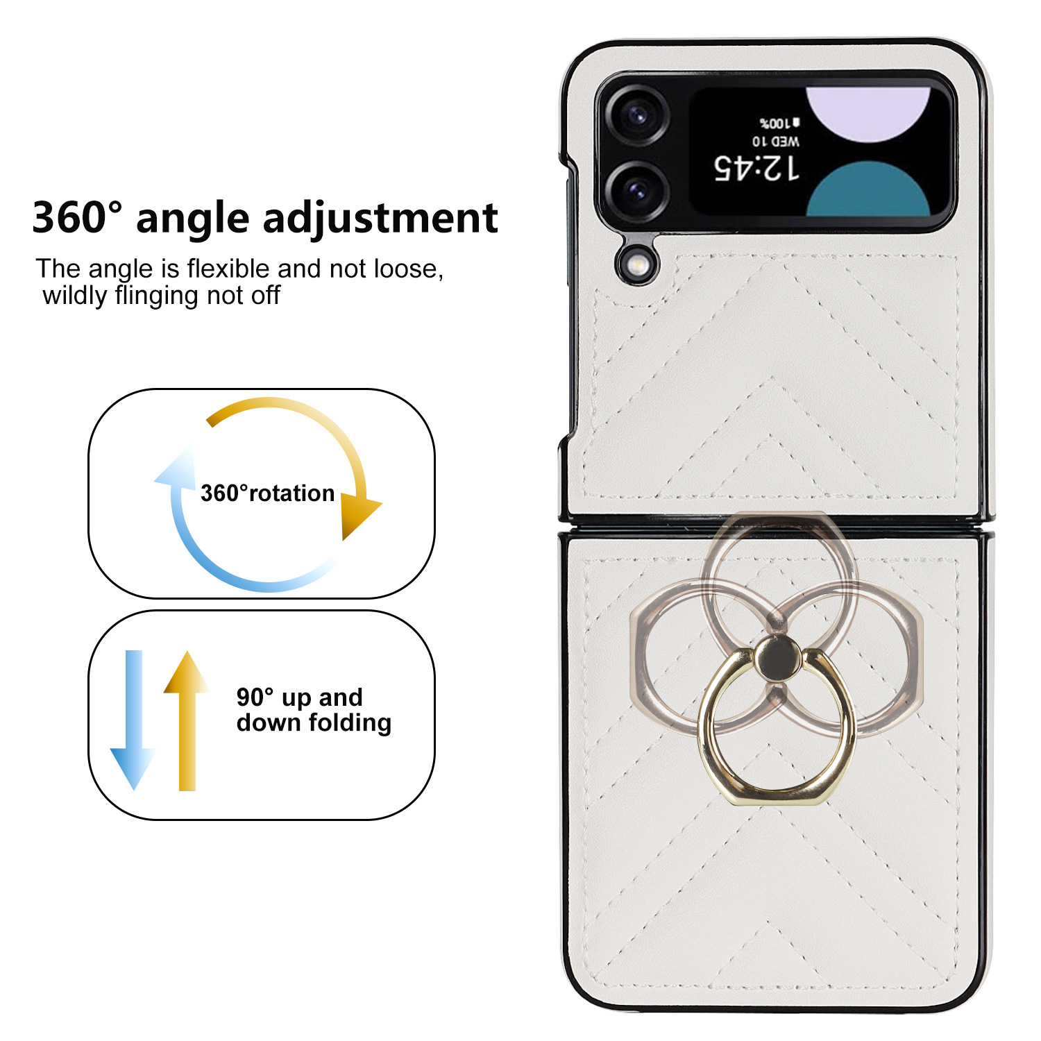 Premium Chic Foldable Case with Ring Stand for Samsung Galaxy Z Fold & Z Flip Series – Elegant Protection & Versatility