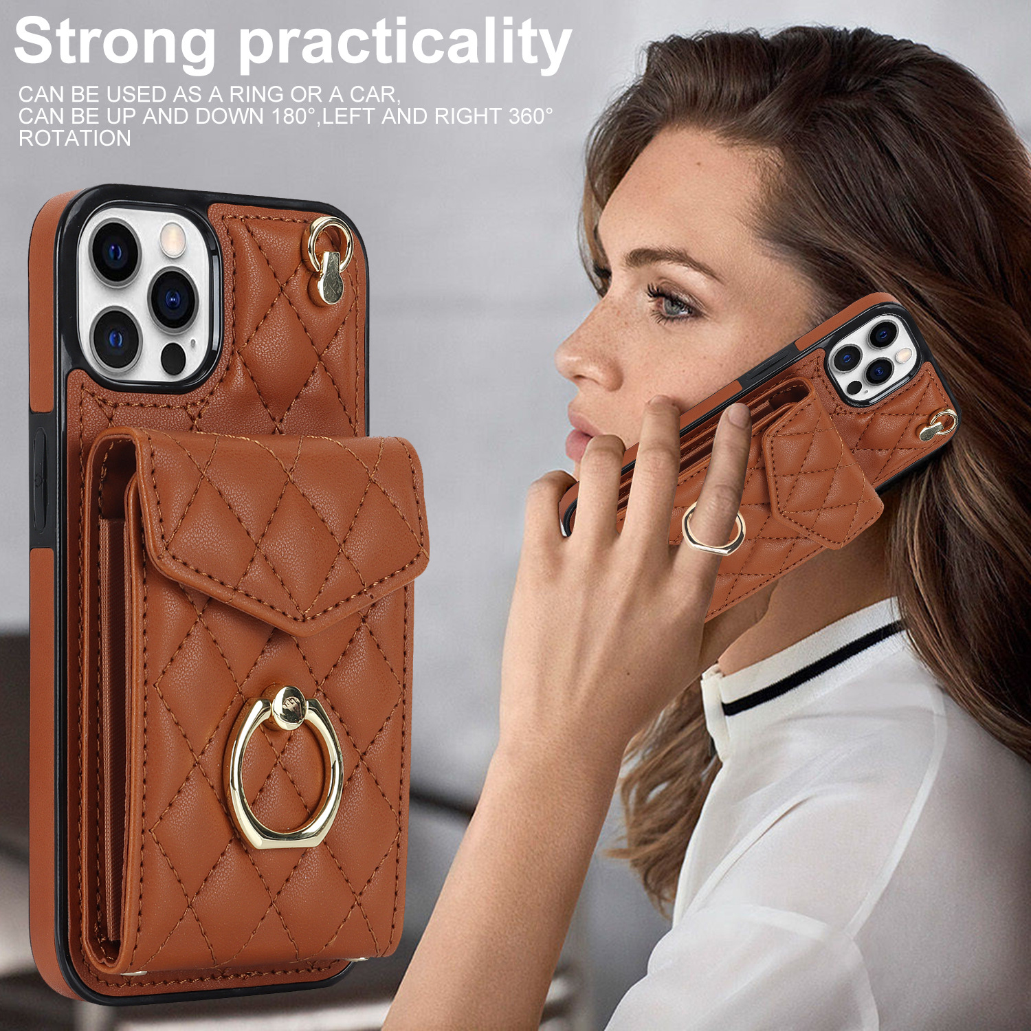 Elegant Leather Card-Slot Wallet Case for iPhone & Samsung | All-in-One Protection