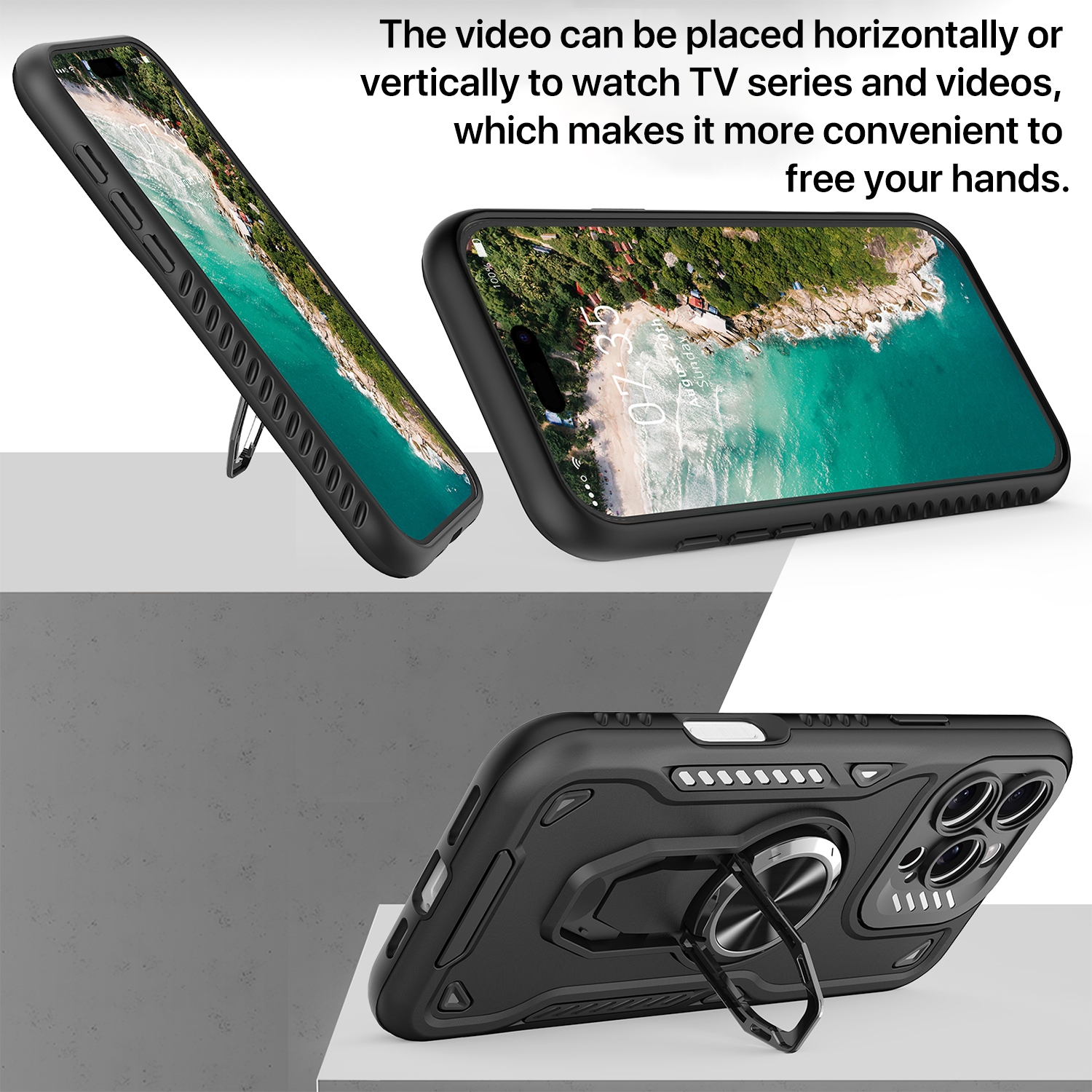 Revolutionary Dual-Function Kickstand Case for iPhone and Samsung | Durable & Convenient