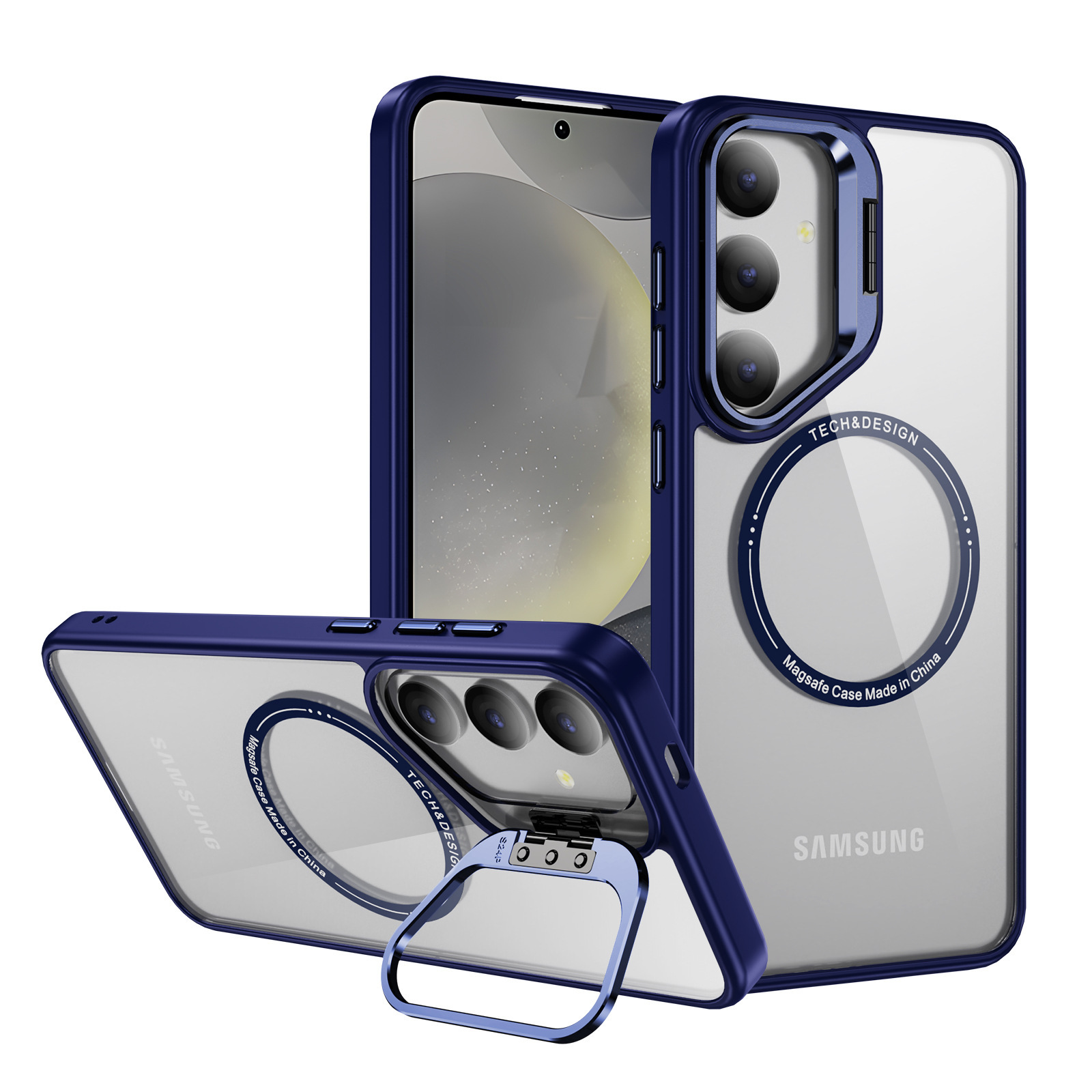 Magnetic Rotating Stand & Ring Holder Case for iPhone 11-16 & Samsung S23-S25 – Premium Protection and Style