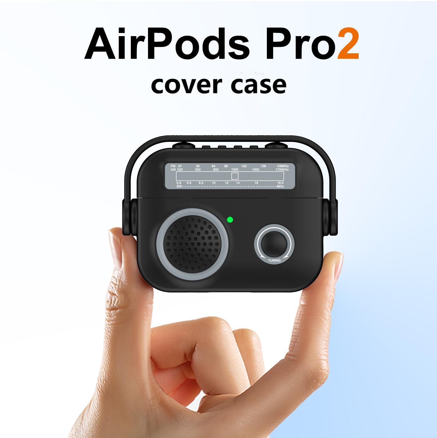 Premium Retro Radio-Inspired AirPods Protective Case – Stylish & Durable Silicone Cover