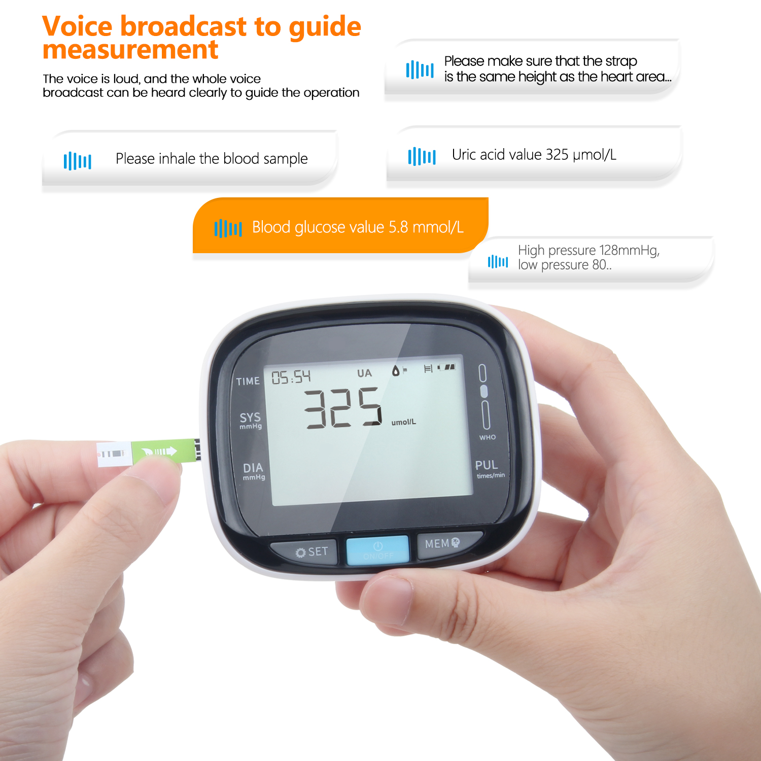 Ultimate 3-in-1 Precision Health Guardian (Blood Sugar, Blood Pressure, Uric Acid Wrist Monitor) - Image 5