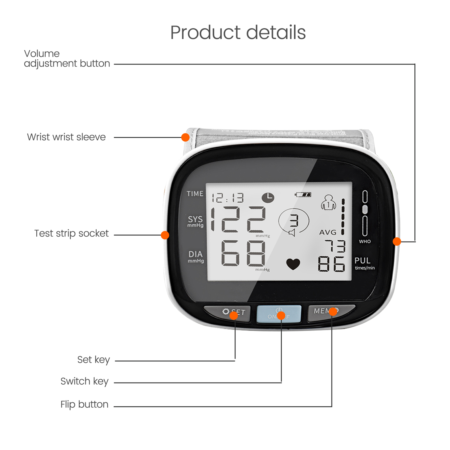 Ultimate 3-in-1 Precision Health Guardian (Blood Sugar, Blood Pressure, Uric Acid Wrist Monitor) - Image 4