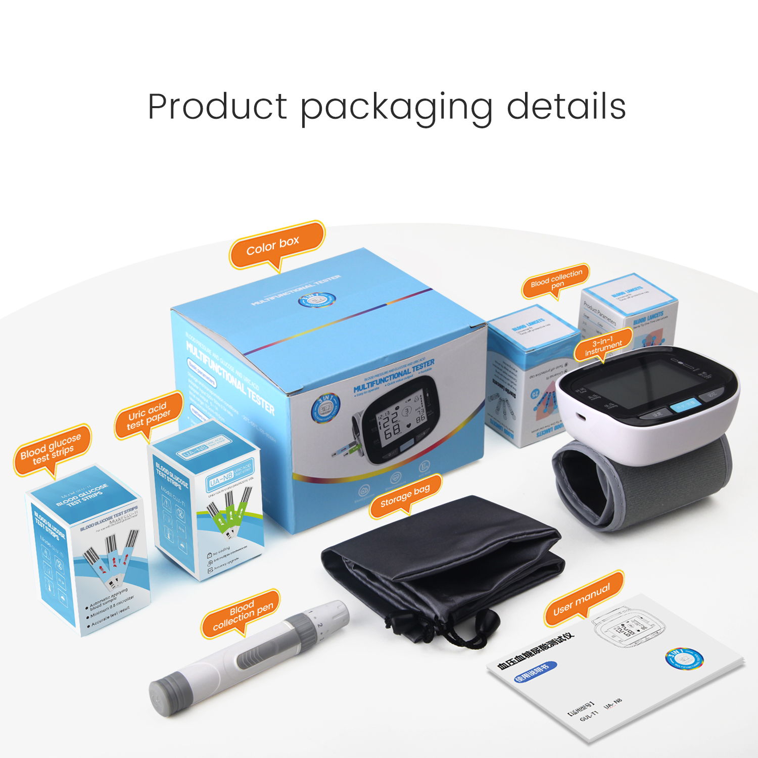 Ultimate 3-in-1 Precision Health Guardian (Blood Sugar, Blood Pressure, Uric Acid Wrist Monitor) - Image 3